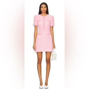 NWT Self-Portrait Pink Textured Mini Dress